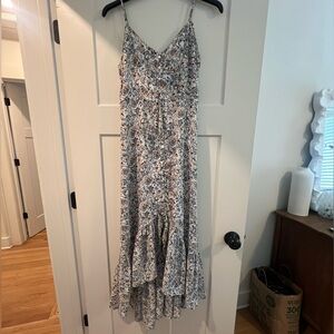 Nanette Lepore Blue Floral High Low Dress